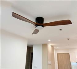 Quạt sát trần 3 cánh gỗ tự nhiên có đèn SM424