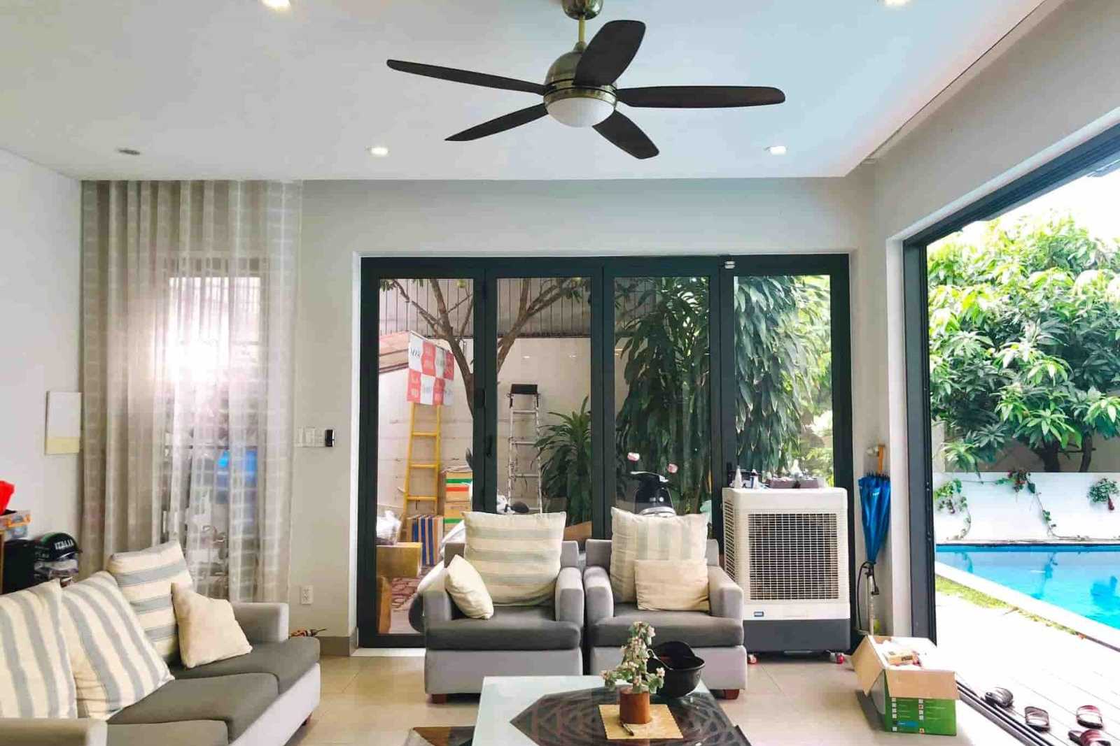 Quạt trần cho phòng khách: bài toán “mát – sáng – sang”