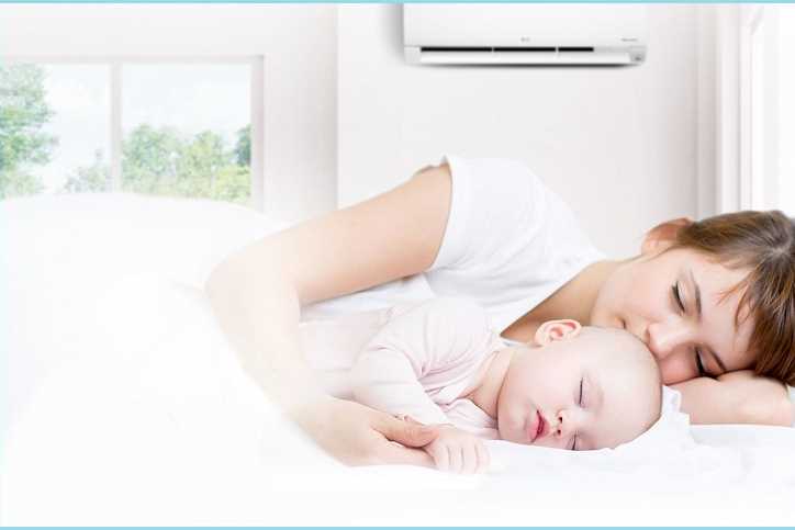 Trẻ sơ sinh nằm điều hòa tốt hay quạt trần tốt hơn ?