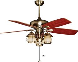 Quạt trần Mountain Air 48YFT-1025 đèn chùm 5 cánh gỗ