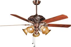 Quạt trần Mountain Air 60YFT-1030 đèn chùm 5 cánh gỗ