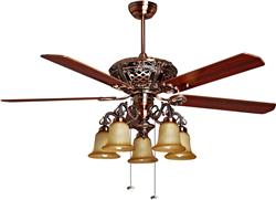 Quạt trần Mountain Air 60YFT-1031 đèn chùm 5 cánh gỗ