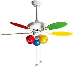 Quạt trần Mountain Air 42YFT-1060 đèn chùm 5 cánh gỗ cho trẻ em