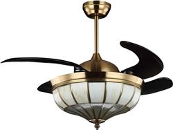 Quạt trần Mountain Air Wegarce 9010 trang trí 5 cánh nhựa trong suốt cụp xòe