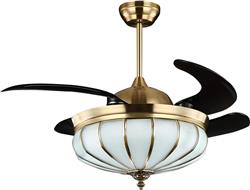 Quạt trần Mountain Air Wegarce 9011 trang trí 5 cánh nhựa trong suốt cụp xoè