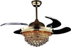 Quạt trần Mountain Air Wegarce 9018 đèn trang trí 5 cánh nhựa MS trong suốt cụp xoè