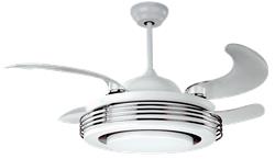 Quạt trần Mountain Air Wegarce 9026 đèn 5 cánh nhựa MS trong suốt cụp xòe