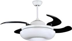 Quạt trần Mountain Air Wegarce 9041 đèn trang trí 5 cánh nhựa MS trong suốt cụp xoè